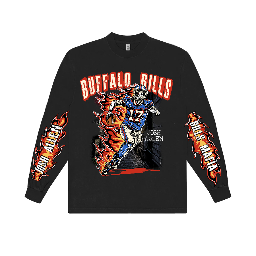 Buffalo Bills Flame  LA Apparel - Long Sleeve