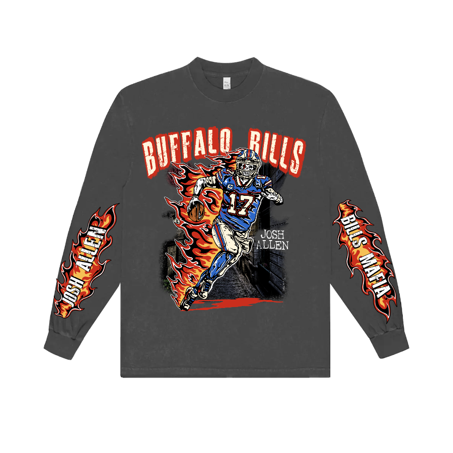 Buffalo Bills Flame  LA Apparel - Long Sleeve